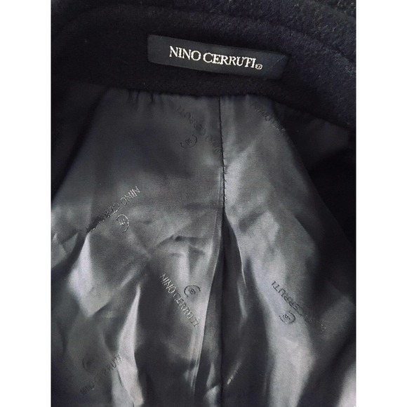 Nino Cerruti | 1881 Mens Size 56 Navy Blue Tweed Blazer Jacket Button Front - Picture 12 of 12